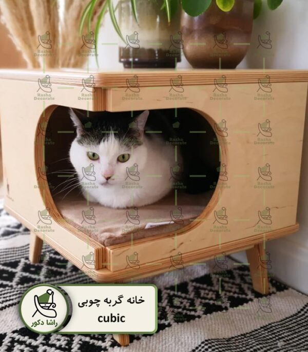 خانه گربه چوبی