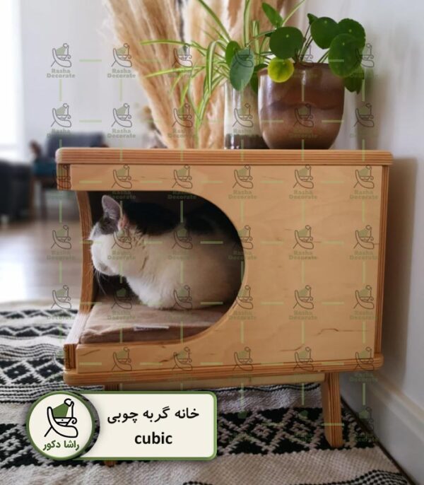 خانه گربه چوبی