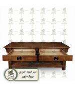 میز قهوه خوری بروک تون ساخته شده از چوب با کیفیت به رنگ قهوه ای