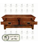 میز قهوه خوری بروک تون ساخته شده از چوب با کیفیت به رنگ قهوه ای