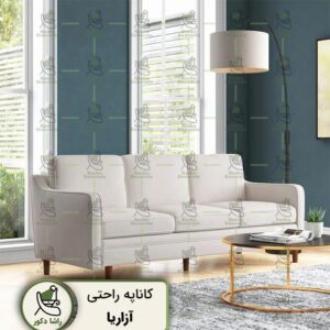 کاناپه مدرن با طراحی ساده و راحت، مناسب فضاهای داخلی و با ظاهری شیک و مینیمال، ساختار مقاوم و رنگ‌های متنوع برای هماهنگی با دکوراسیون منزل شما