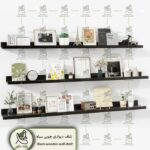 شلف دیواری چوبی سیاه