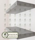 شلف دیواری چوبی طوسی رنگ